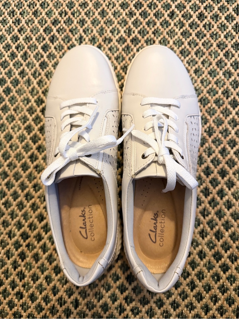 Clark’s Bone Leather Lace-Up Sneakers